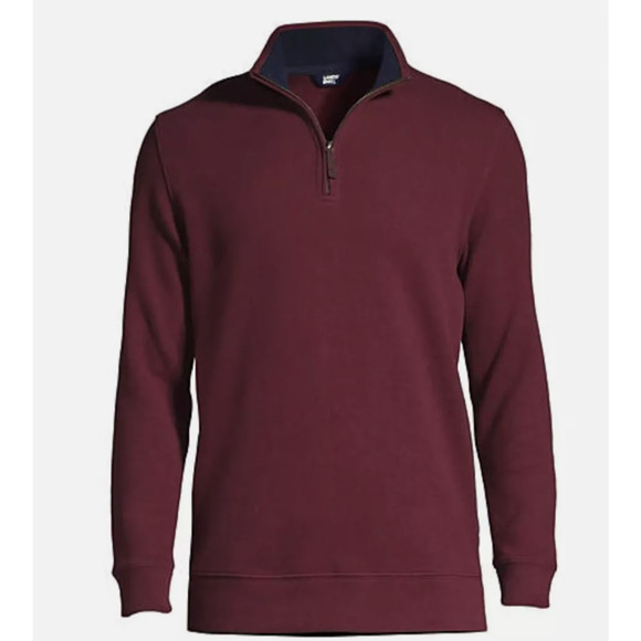Lands' End Other - Lands' End Bedford Rib Quarter 1/4 Zip Sweater Big and Tall Men's Size L